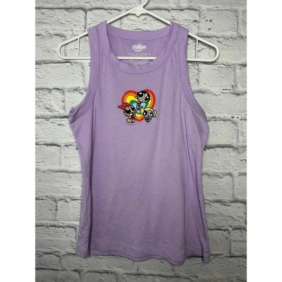 Women's The Powerpuff Girls Graphic Purple Tank Top Size M. - Picture 4 of 6
